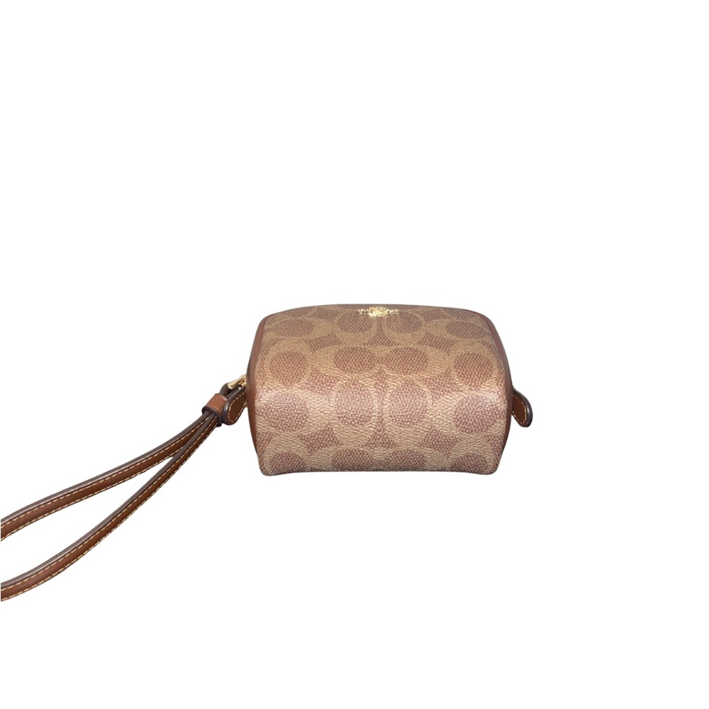 Coach Signature Canvas Pouch Wristlet - Picture 6 of 8